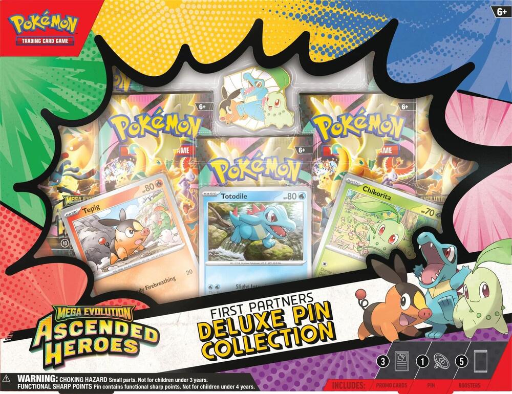Pokemon: Mega Evolution Ascended Heroes First Partners Deluxe Pin Collection
