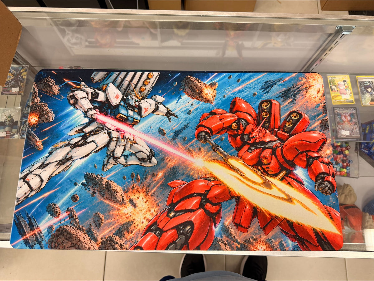 Nu Gundam Vs Sazabi Playmat