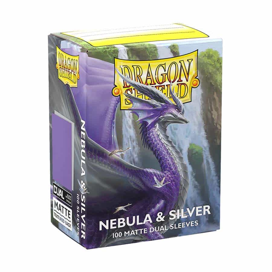 DRAGON SHIELD SLEEVES: MATTE DUAL: NEBULA AND SILVER (100CT)