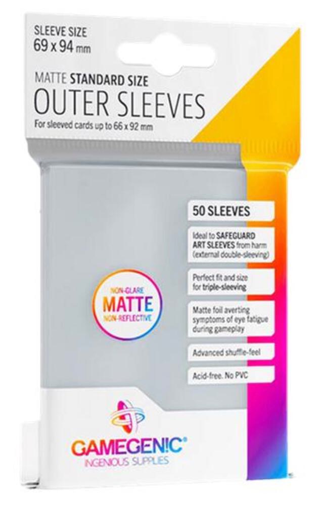 GAMEGENIC: OUTER SLEEVES MATTE STANDARD SIZE (50CT)