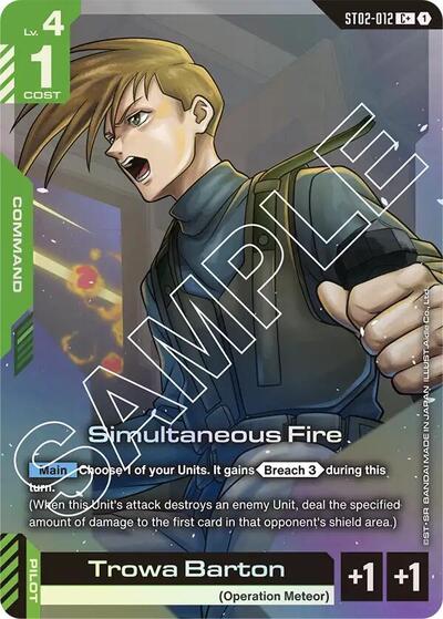 Simultaneous Fire (C+) - Starter Deck 02: Wings of Advance - ST02-012