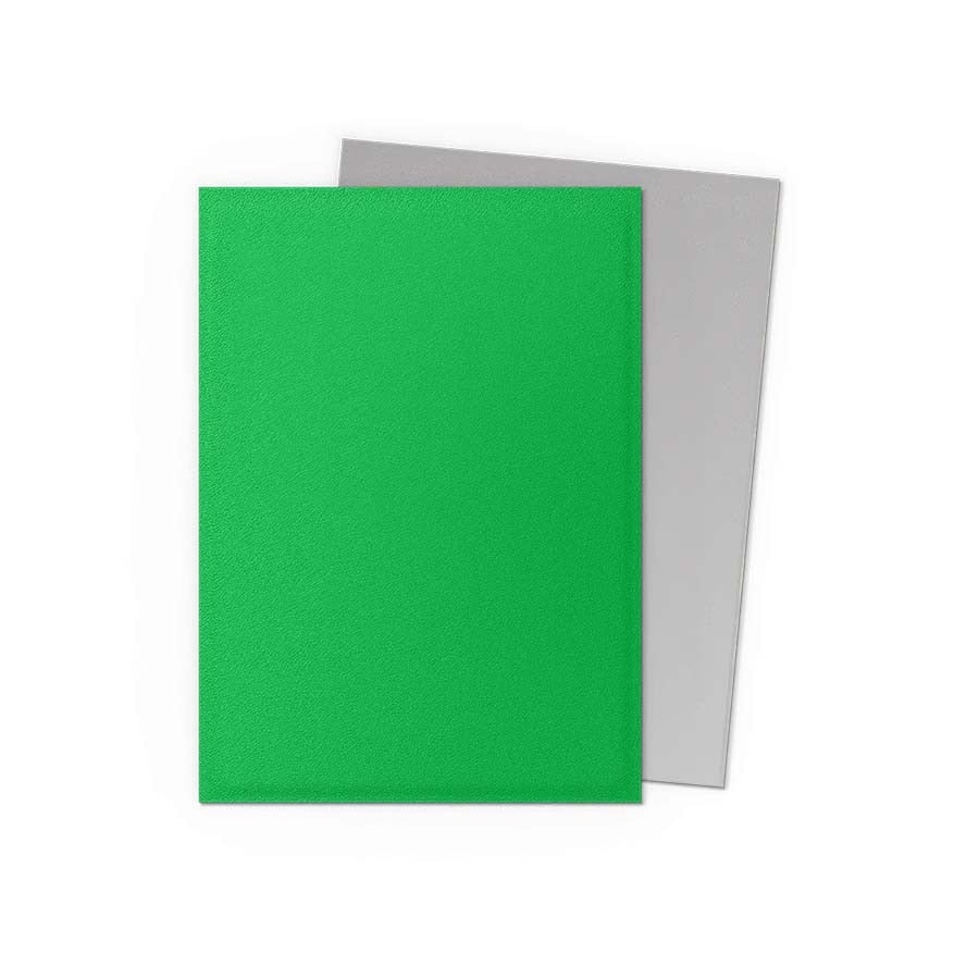 DRAGON SHIELD SLEEVES: MATTE DUAL: APPLE GREEN AND SILVER (100CT)